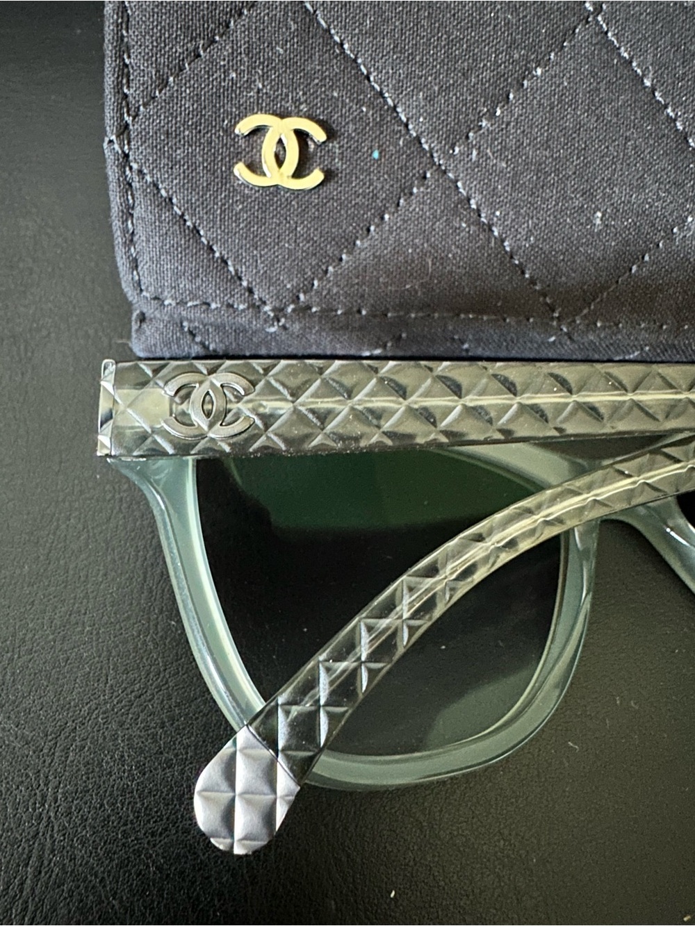 CHANEL Soft Green Cat-Eye Sunglasses with Green Gradient Lenses - Picture 7 of 11